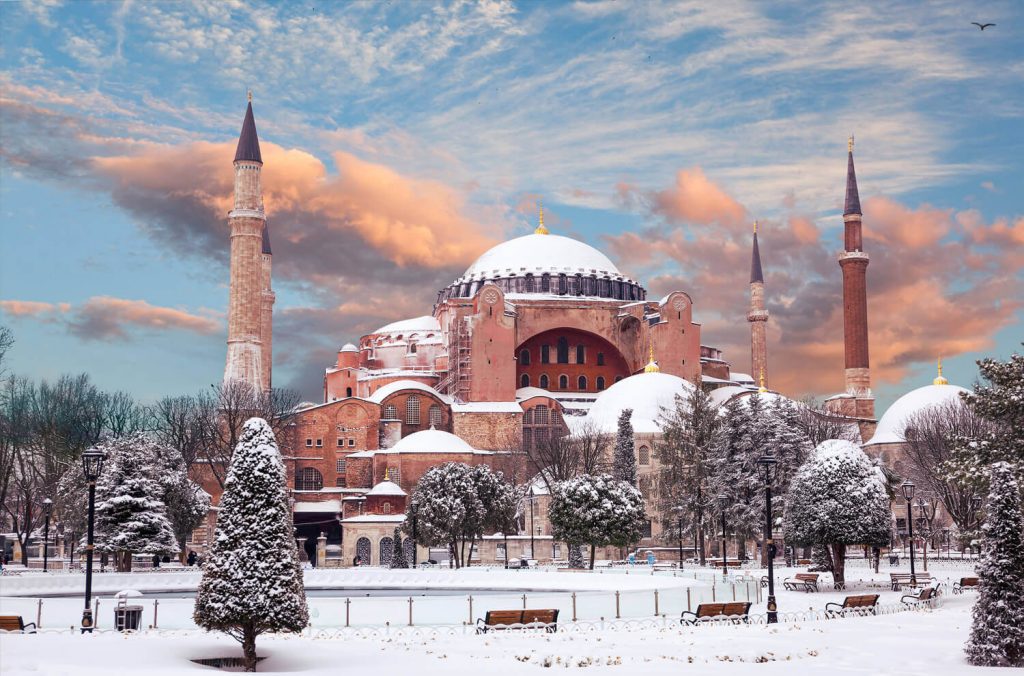 Hagia Sophia Snowing