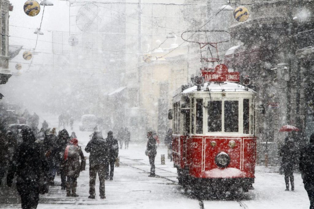 Taksim - Istiklal Street Snowing